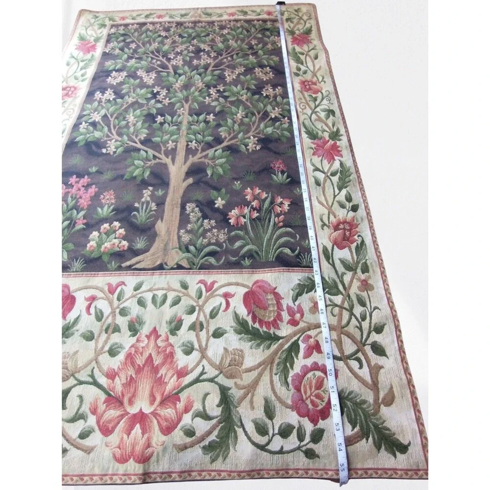 Mille Fleurs Belgium Jacquard Tapestry Tree of Life William Morris 56x35 Cotton